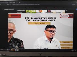 Zoom meeting Forum Komunikasi Publik Evaluasi Layanan Sawiji
